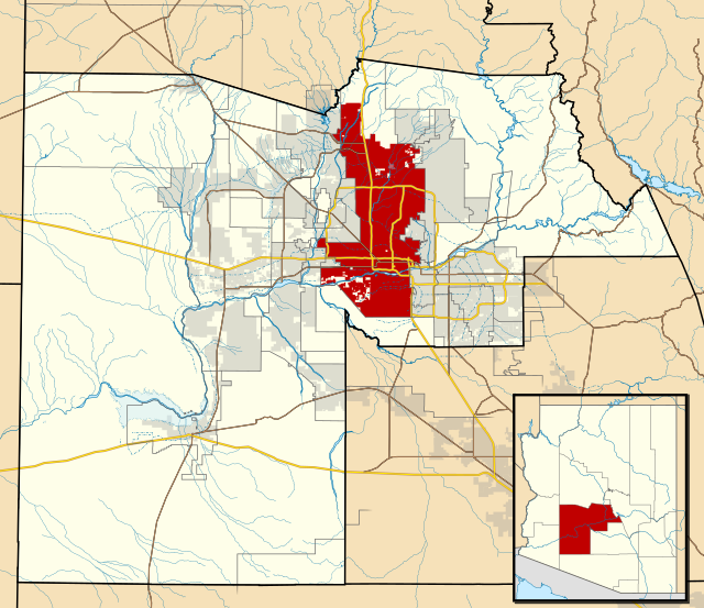 Location in Maricopa County and the state of Arizona