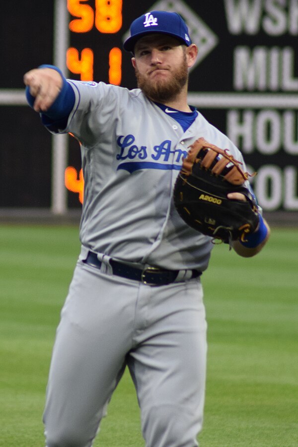 Muncy with the Los Angeles Dodgers in 2018