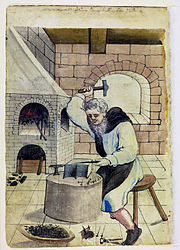 Изготовление гвоздей, 1529 год.