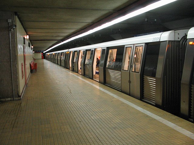 Bombardier subway train at Pipera Station