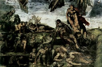 The resurrection of the dead by Michelangelo B...