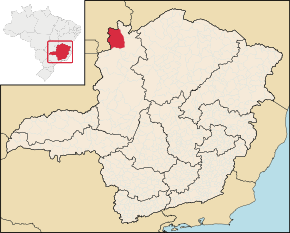 Poziția localității Buritis (Minas Gerais)