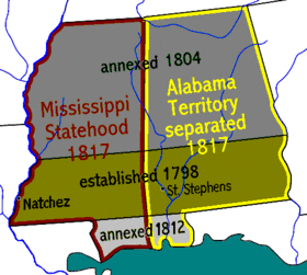 1798: Mississippi-Territorium