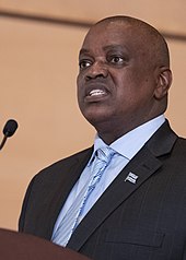 Mokgweetsi Masisi has been the President of Botswana since 2019. Mokgweetsi E.K. Masisi, President of the Republic of Botswana.jpg