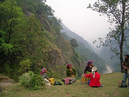 A group of Kumaoni women near Pithoragarh