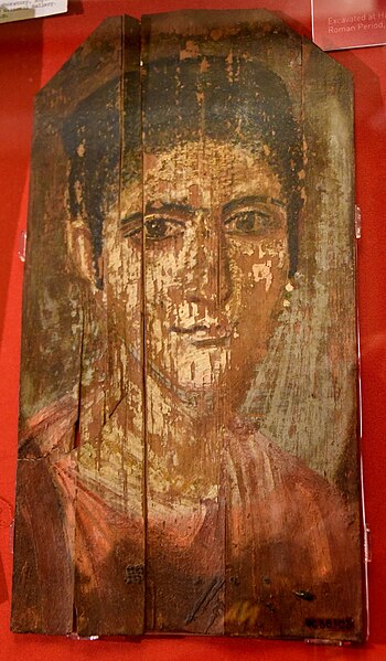 File:Mummy portrait of young woman from Fayum, Hawara. First to second century AD. Petrie Museum.jpg