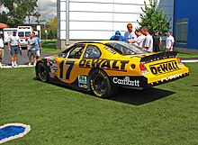Kenseth's car at a Detroit Lions practice NASCAR and the NFL.jpg