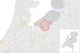 Locatie van de gemeente Zeewolde (gemeentegrenzen CBS 2016)