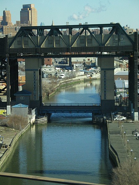 The Culver Viaduct spans the Gowanus Canal.