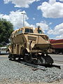 23. KWEin Panzerfahrzeug aus der Zeit der südafrikanischen Besatzung Namibias im TransNamib-Museum am Bahnhof Windhoek.