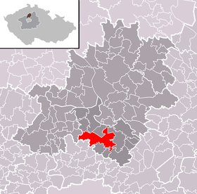 Poloha mesta Neratovice v rámci okresu Mělník a správneho obvodu obce s rozšírenou pôsobnosťou Neratovice.