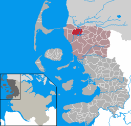 Läget för kommunen Neukirchen i Kreis Nordfriesland