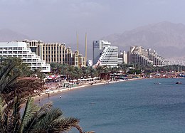 Eilat tengerpartjának északi része
