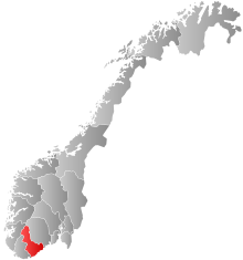 Aust-Agder'in Norveç'teki konumu