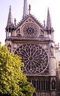 Detalle de la Notre-Dame en París