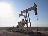 Pumpjack pumping an oil well near Lubbock, Texas, U.S.