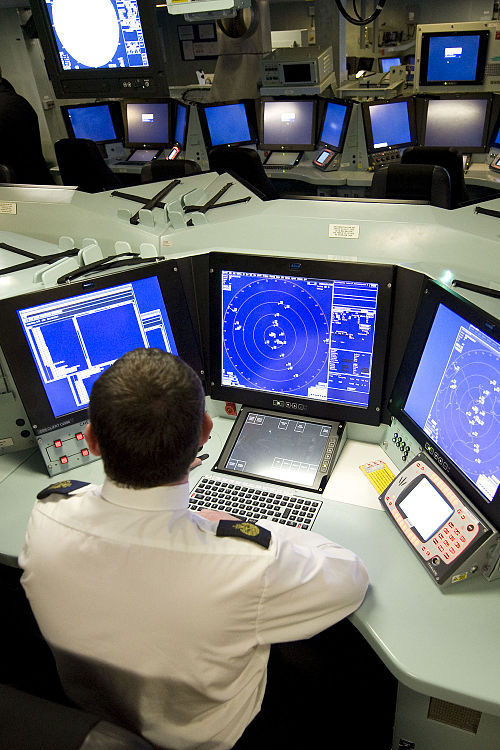 The operations room aboard HMS Daring
