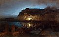 Fireworks in Naples by Oswald Achenbach (1875)