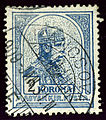 2 korona issue 1908, cancelled PANCSOVA (Pančevo) in 1909 (Mg, Serbia)