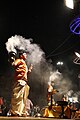 File:Pandits, Ganga Aarti at Dashashwamedh Ghat, Varanasi.jpg