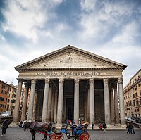 Pantheon during a cloudy day