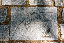 Pflasterstein für Tom Boonen als Sieger von Paris–Roubaix
