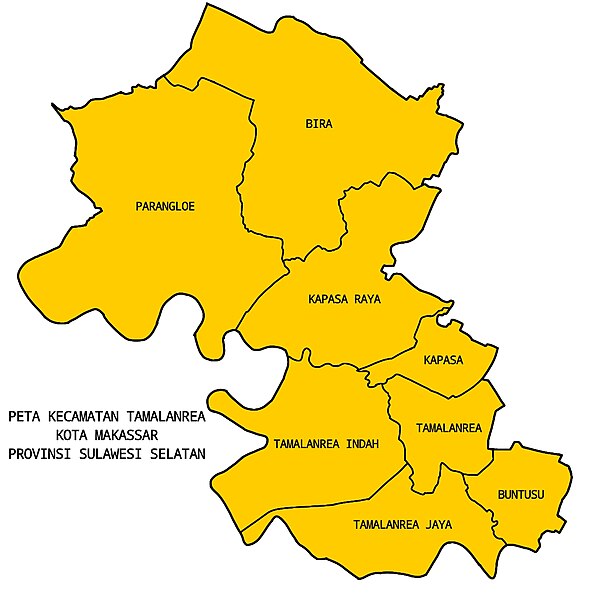 Berkas:Peta Kecamatan Tamalanrea, Kota Makassar.jpg