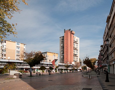The central pedestrian area in the city