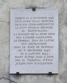 Bia tưởng niệm ở Fort Montluc, Lyon