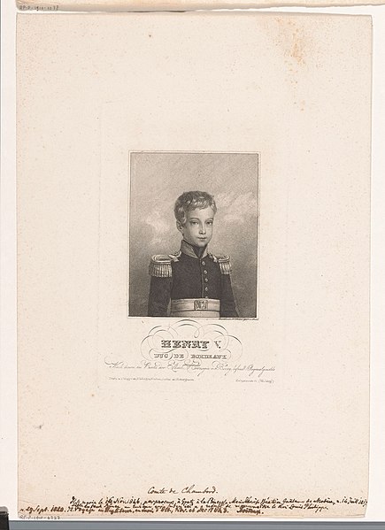 File:Portret van Henri d' Artois, duc de Bordeaux Tijdgenoten (serietitel) Zeitgenossen (serietitel), RP-P-1910-6727.jpg