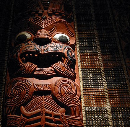 19th century Māori carving in Auckland War Memorial Museum