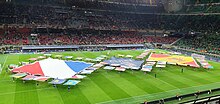 Pre-show at the 2021 UEFA Nations League Finals in Milan, Italy with France playing against Spain Pre-show of the Nations League finals 2021 in Milan, Italy.jpg