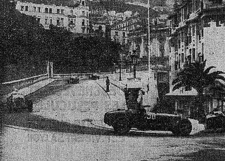 Premier tour du GP de Monaco 1932 (virage de la gare).