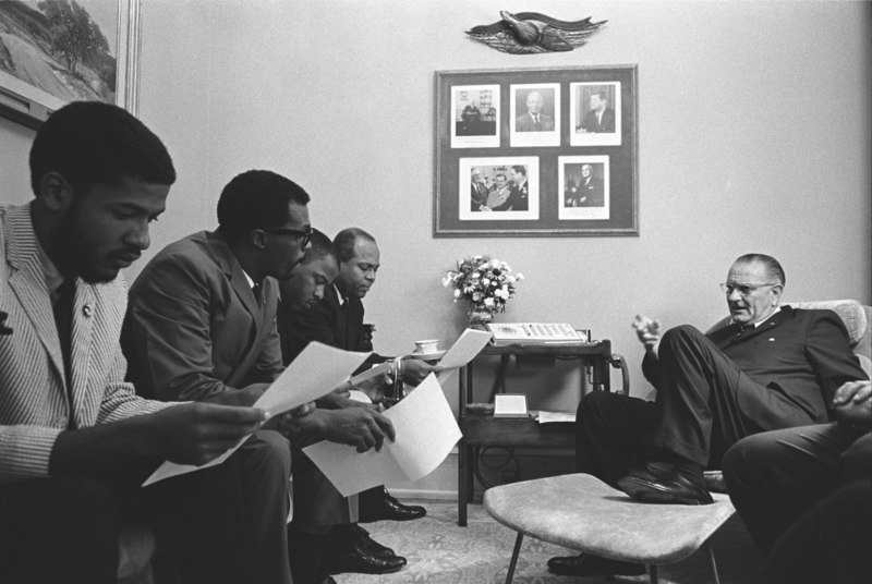 File:President Lyndon B. Johnson meeting with Civil Rights activists.tif