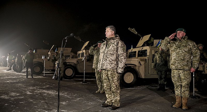 File:President of Ukraine Petro Poroshenko congratulated Ukrainian warriors on New Year and Christmas and heard the report on the situation in the ATO area, 31 December 2016 (6).jpg