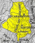The Socorro Province was the site of the genesis of the independence process. ProvinciaSocorro.jpg