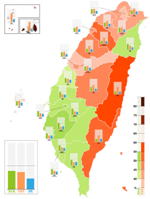 ROC 2000 Presidential Election County level.svg