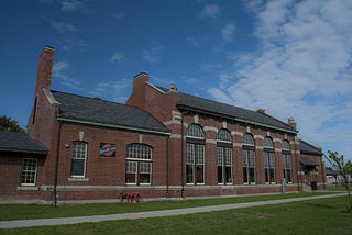 Racine Depot historic railroad station located at 1402 Liberty Street in Racine, Wisconsin