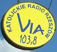 Radio Via Rzeszów (street signboard).jpg