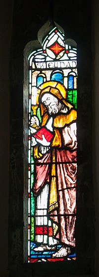 Raphoe Cathedral Church of St. Eunan Choir Window W02 Saint Eunan II 2016 09 02.jpg