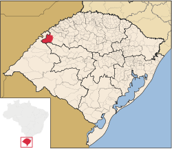 Location in Rio Grande do Sul state