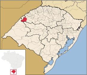 Kart over Santo Antônio das Missões