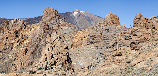 Roques de García (rock formations), Teide National Park, Santa Cruz de Tenerife, Canary Islands, Spain