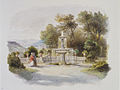 Der Brunnen auf der Terrasse von Schloss Rosenau (1845)