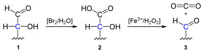 Reaktionsschema Ruff-Abbau