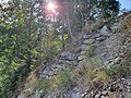 Östliche Ruine auf dem Nagelfluhfelsen