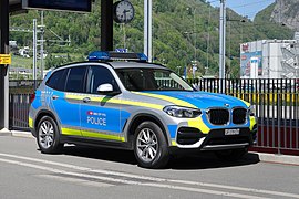 Transportpolitie, auto in Sargans (2019)