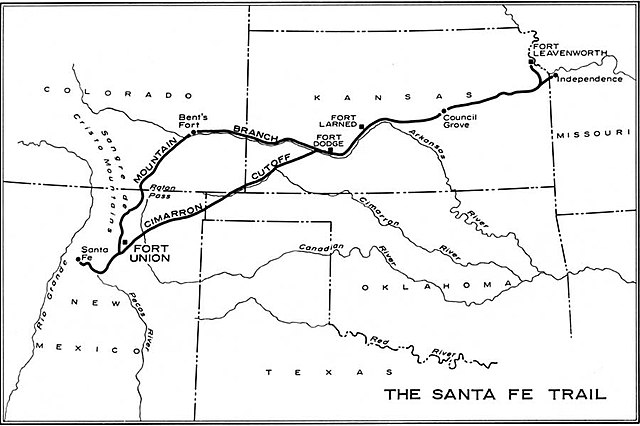 Santa Fe Trail Map Kansas File:safe Trail Map Nps1962.Jpg - Wikimedia Commons