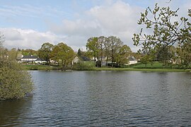 The pond and the village.