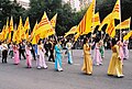 Lors des célébrations de la communauté viêtnamo-américaine, ici à San José en 2009, c'est le drapeau du Sud-Viêtnam qui est mis à l'honneur.